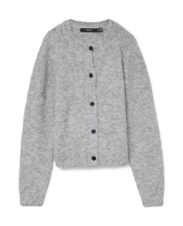 VMNOVAH LS O-NECK BUTTON CARDIGAN MEDIUM GREY MELANGE