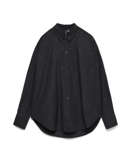 VMFANNI RHINESTONE LS SHIRT BLACK