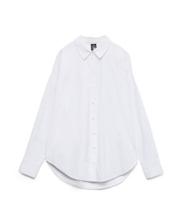VMFANNI RHINESTONE LS SHIRT WHITE