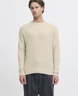 JREBLOGAN KNIT CREW NECK MOONBEAM