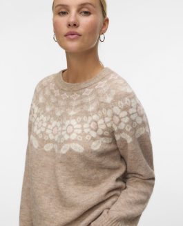 VMSIMONE LS NORDIC PULLOVER SILVER MINK