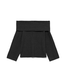 VMARIES LS OFFSHOULDER PULLOVER BLACK