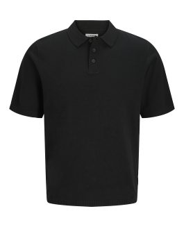 JREBCALLUM KNIT POLO SS SN-Black
