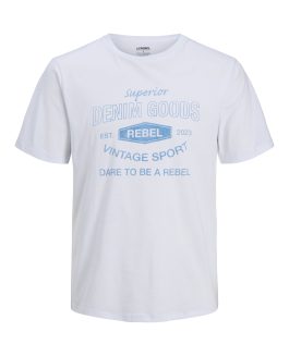 JREBVINTAGE REBEL TEE SS CREW NECK-white