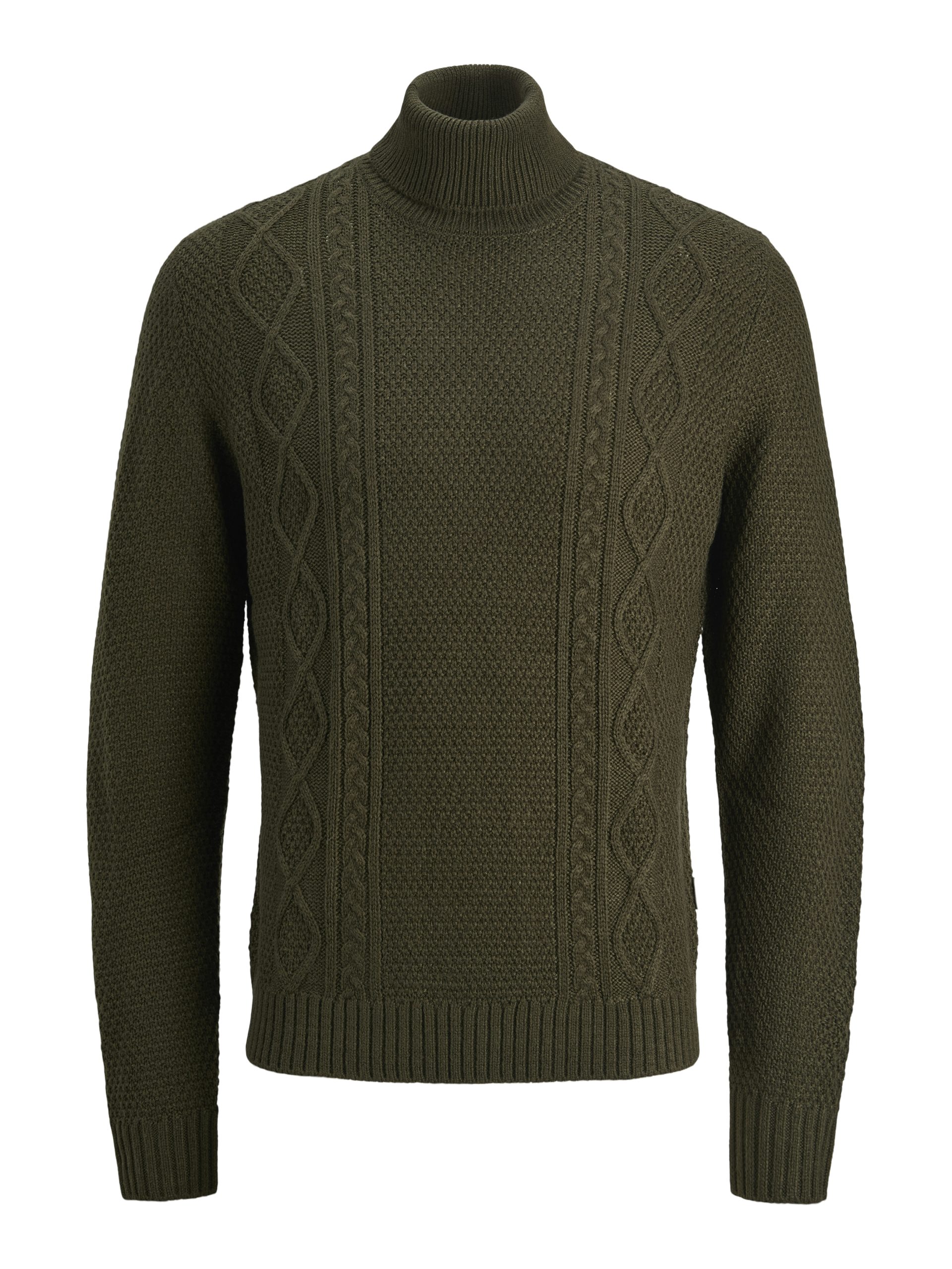 JREBJOSH KNIT ROLL NECK-Forest Night (Størrelse: L)