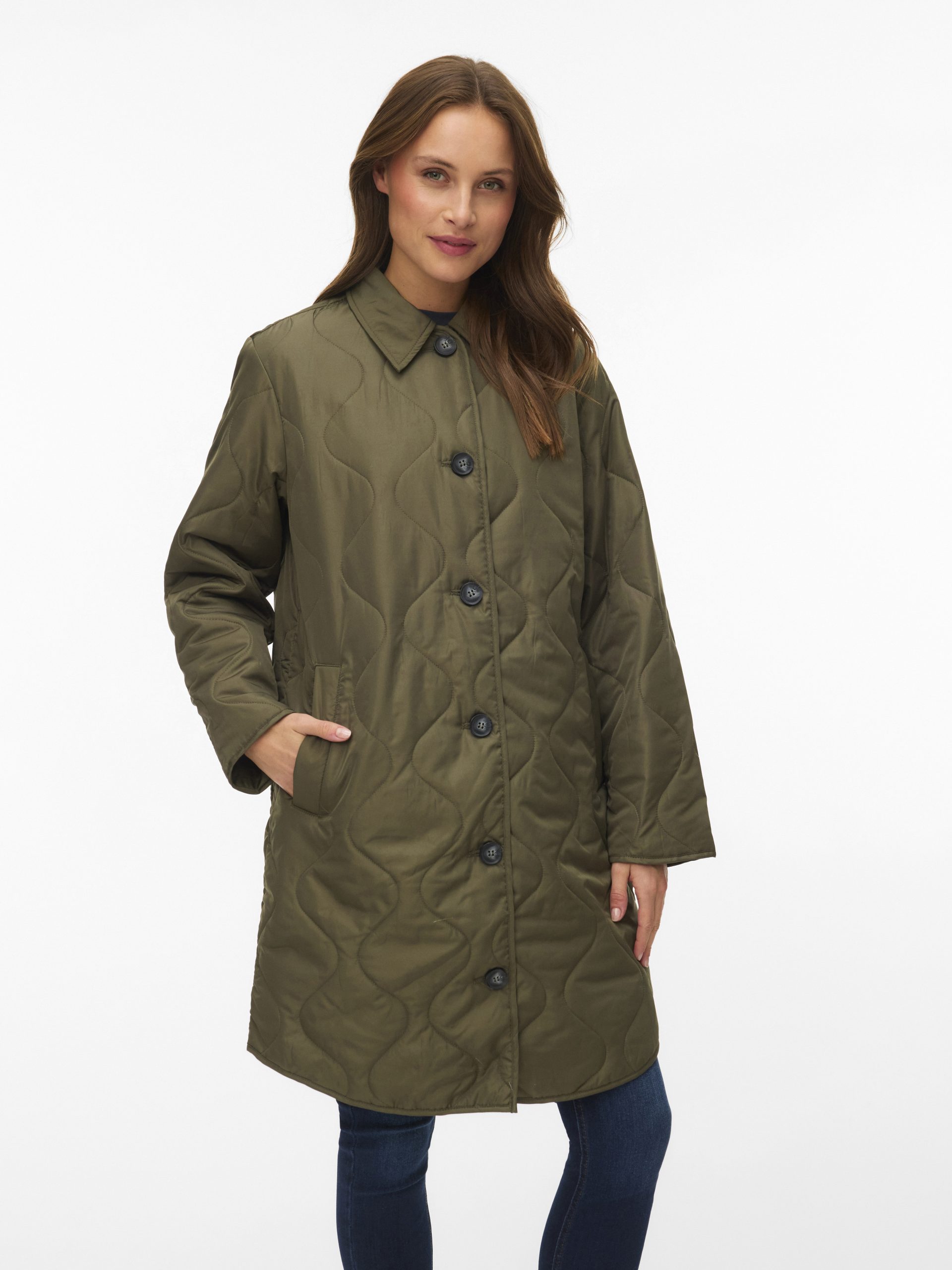 Vero Moda Overgangsjakke - VMMILLIE COAT- Kalamata (Størrelse: XL)