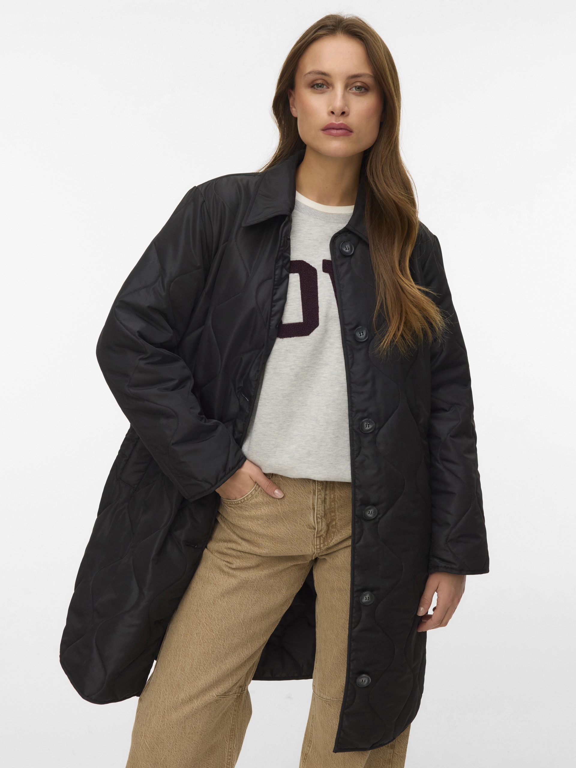 Vero Moda Overgangsjakke - VMMILLIE COAT-Black (Størrelse: M)