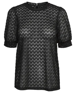 VMBECCA LACE SS O-NECK TOP JRS